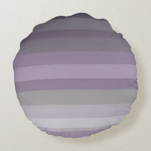 Lavender gray stripes geometric patterns AI art  Round Pillow