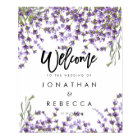 lavender greenery wedding welcome sign poster