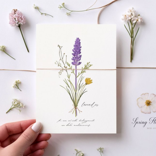 Lavender Greeting Cards for Personalized Message (Creator Uploaded)