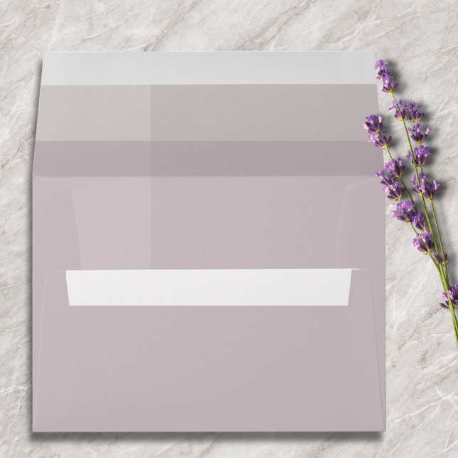 Lavender Grey Neutral Minimalist Wedding Envelope (Creator Uploaded)