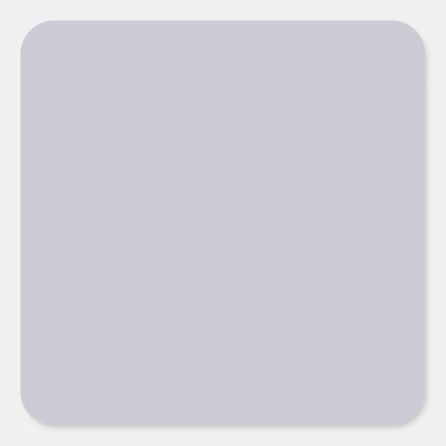 Lavender Grey Upscale Solid Colour Square Sticker (Front)
