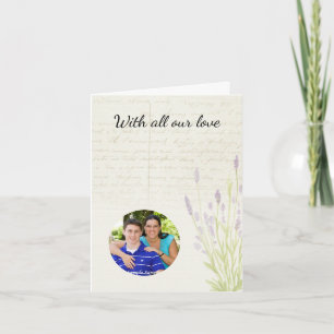Lavender Growing Vintage Handwriting Mother's Day Holiday Card