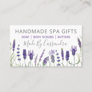 Lavender Handmade Natural Bath Beauty And Spa Business Card