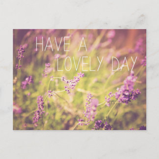 Lavender, Have A Lovely Day Postcard