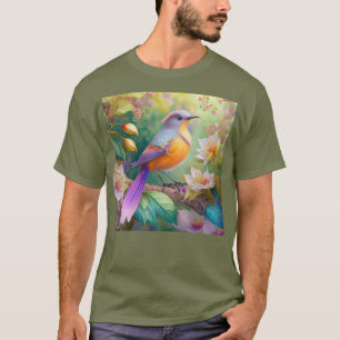 Lavender Headed Orange Breasted Fantasy Bird T-Shirt