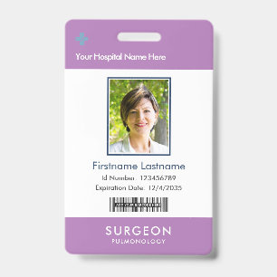 Lavender Health Care Company Logo  Photo Clip Name Badge