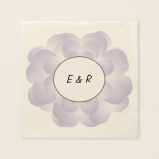 Lavender Heart Flower Napkin