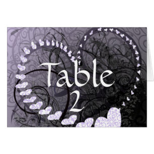 Lavender Heart Swils Tableau Numéro Cartes