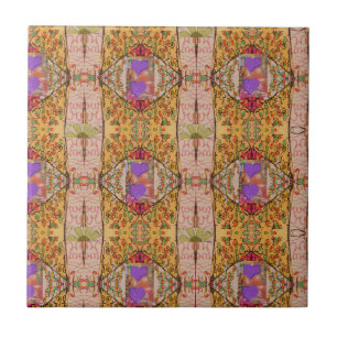 Lavender Hearts Tile