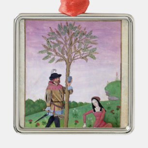 Lavender, Hellebore, & relative of Cucumber Metal Ornament