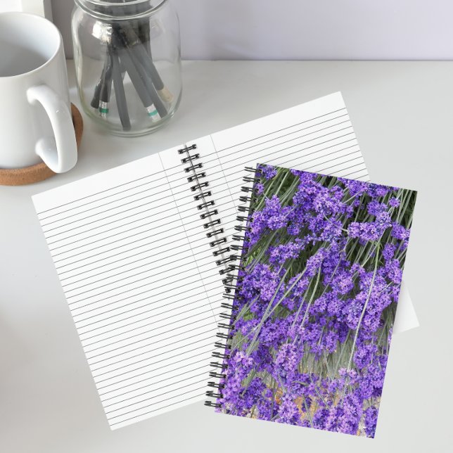 Lavender Herb Blooms Floral Notebook (In Situ)