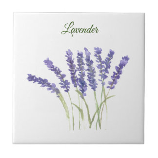 Lavender Herb Greenery Kitchen Green Purple Cerami Tile