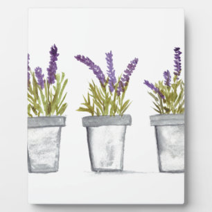 Lavender herb pots plaque