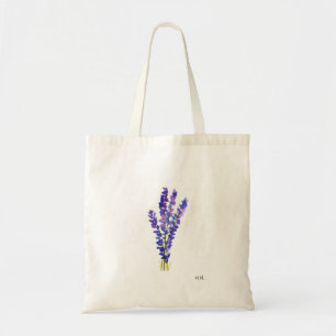 Lavender herbs garden kitchen vintage watercolor tote bag