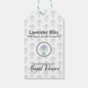 Lavender Homemade Bath & Body Label Product Tag