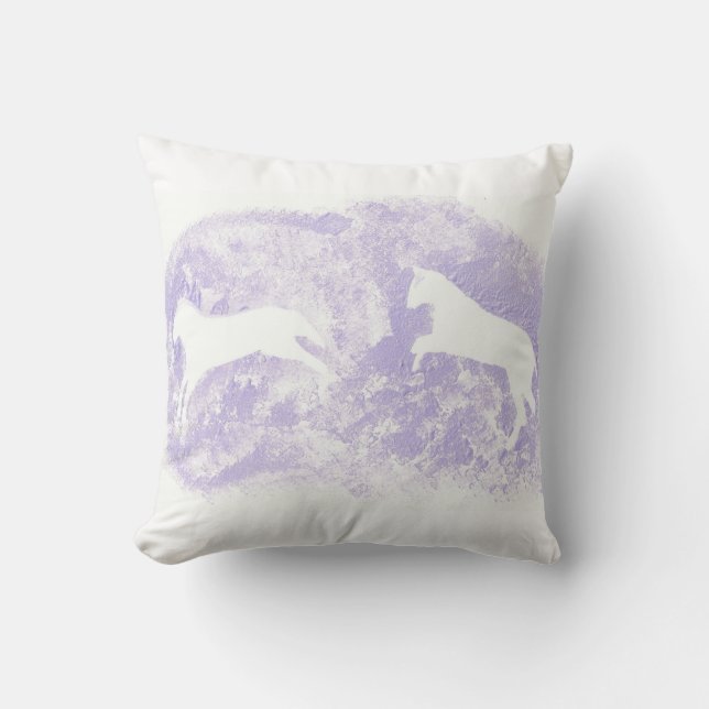 Lavender Horse Pillow (Front)