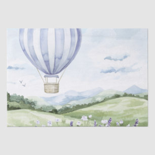 Lavender Hot Air Balloon Floral Bridal Shower Tissue Paper