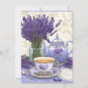 Lavender Hour   Floral Calm  Invitation
