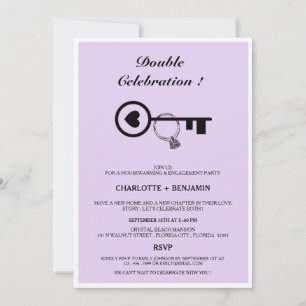 Lavender Housewarming And Engagement Party Invitation