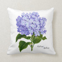 Lavender Hydrangea Botanical Floral Personalized