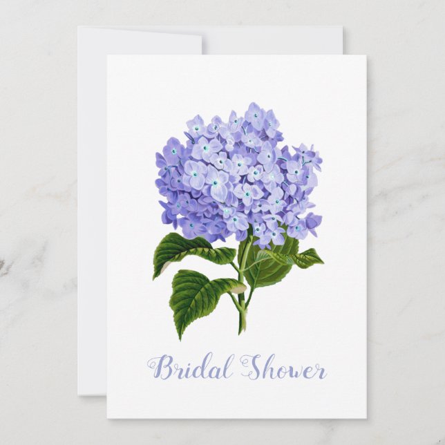 Lavender Hydrangea Invitation à la douche nuptiale (Devant)