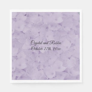 Lavender Hydrangea Wedding Paper Napkins