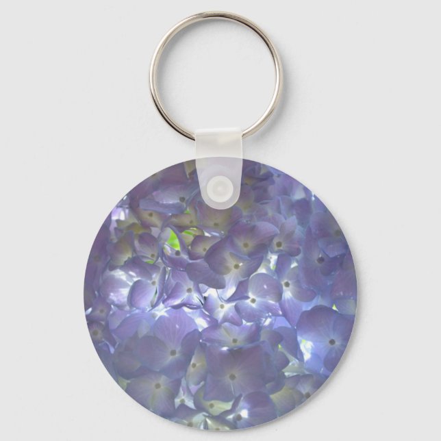Lavender Hydrangeas Keychain (Front)
