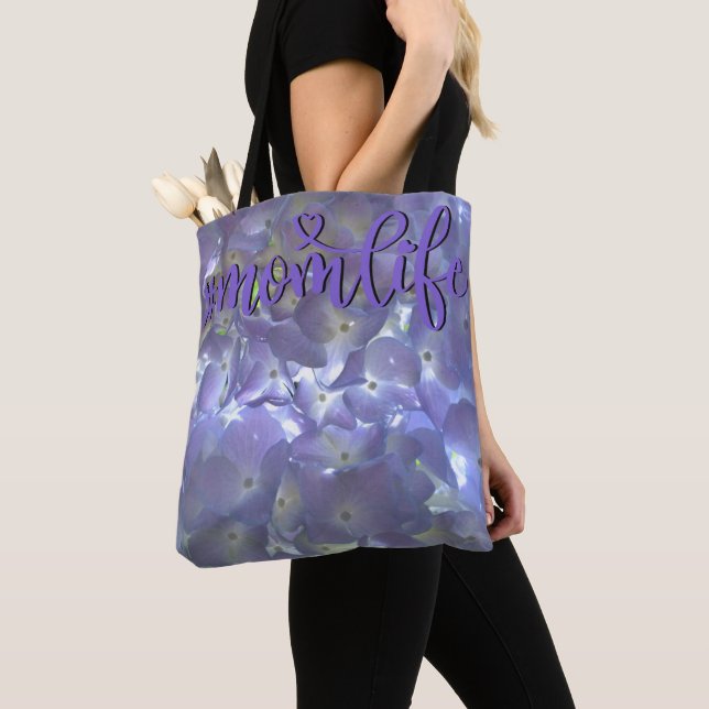 Lavender Hydrangeas Tote Bag (Close Up)