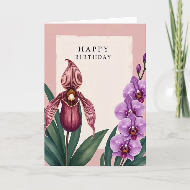 Lavender Illustration Birthday Card (Front)