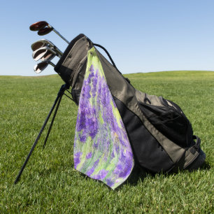 Lavender Impressionist Watercolor Floral Golf Towel