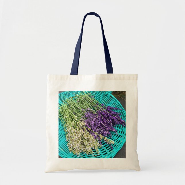 Lavender in a Basket Tote Bag (Front)