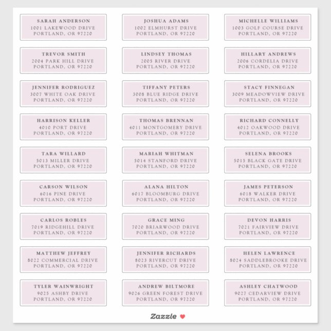 Lavender | Individual Guest Address Labels (Sheet)