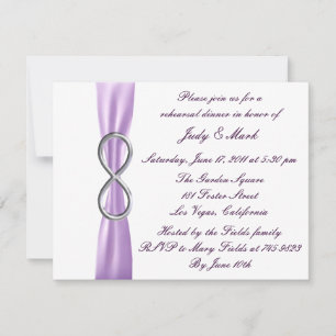 Lavender Infinity Rehearsal Dinner Invitation