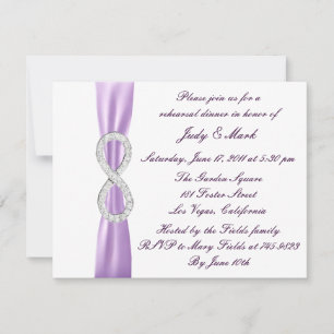 Lavender Infinity Rehearsal Dinner Invitation
