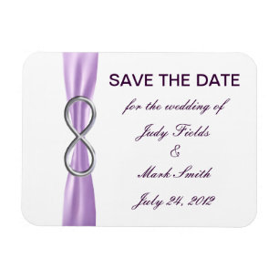 Lavender Infinity Save The Date Magnet