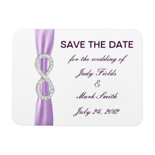 Lavender Infinity Save The Date Magnet