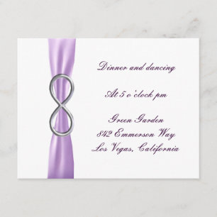 Lavender Infinity Wedding Reception Card