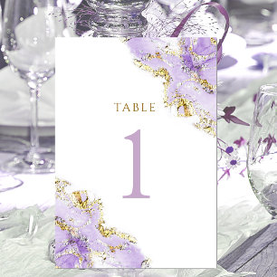 lavender ink Table Number 1