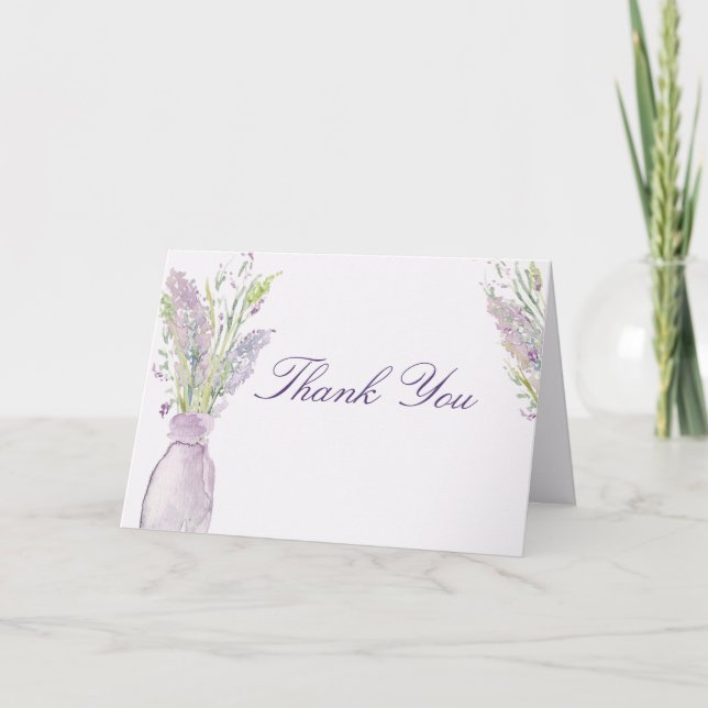 Lavender Jar Carte de remerciements (Devant)