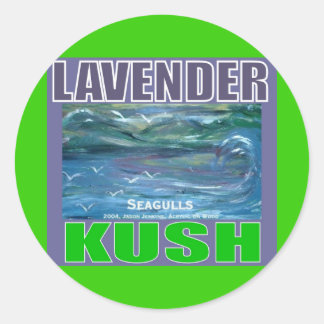 LAVENDER KUSH CLASSIC ROUND STICKER