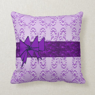 Lavender Lace Throw Pillow