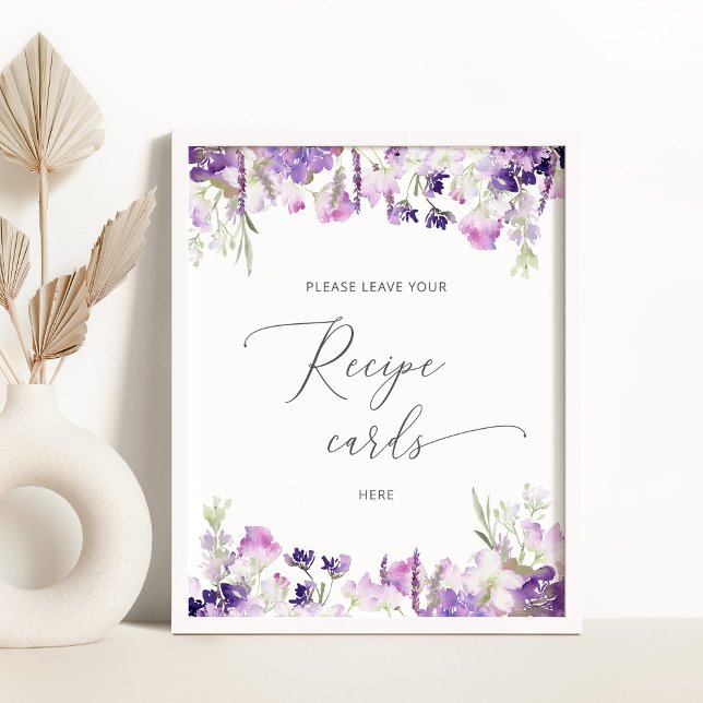Lavender laissez votre carte de recette ici poster (Créateur téléchargé)