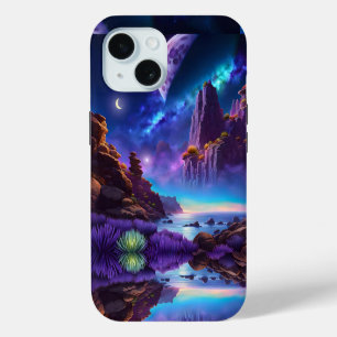Lavender Landscape Fantasy iPhone 15 Case
