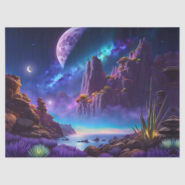 Lavender Landscape Tissue Paper (Front)