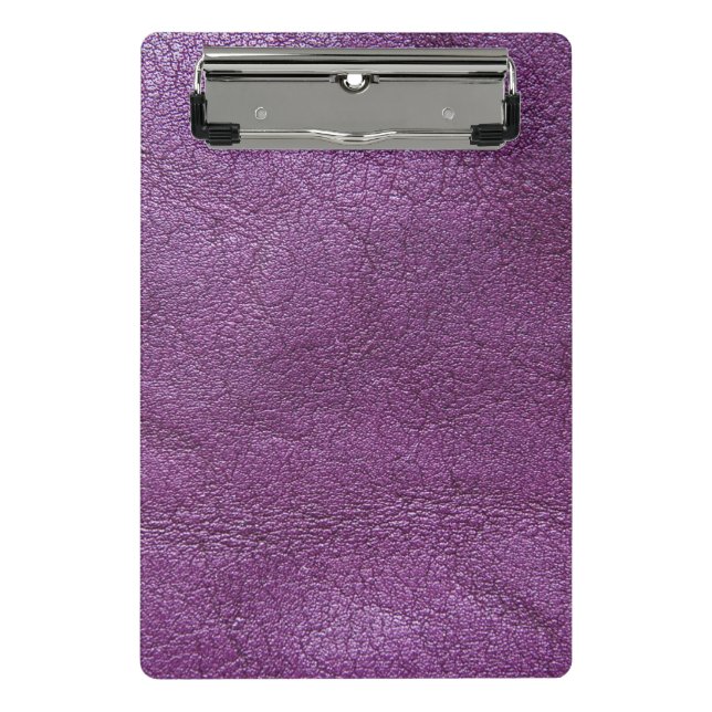 Lavender leather  mini clipboard (Front)