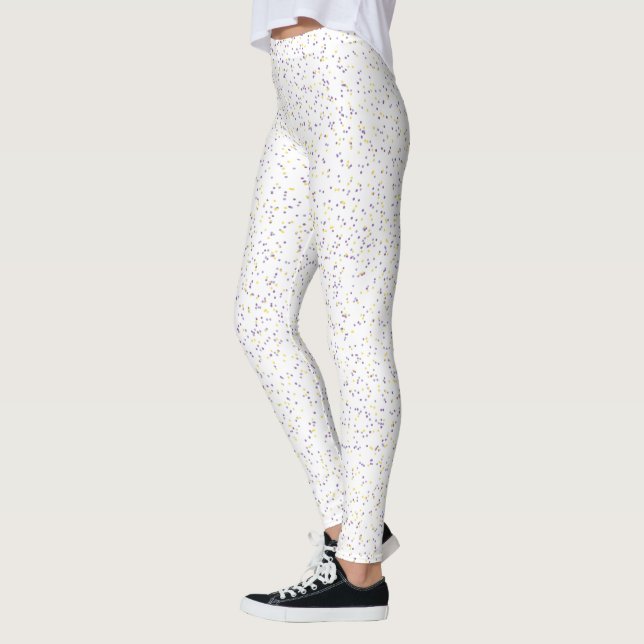 Lavender Lemonade Speckled Dots Leggings (Left)