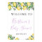 Lavender Lemons Citrus Shower Welcome Sign