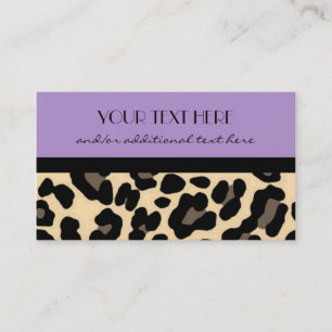 Lavender Leopard Business Card