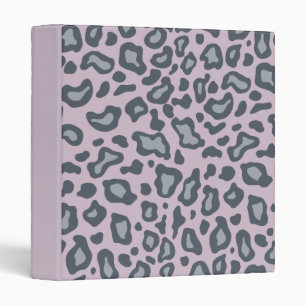 Lavender Leopard Print Binder
