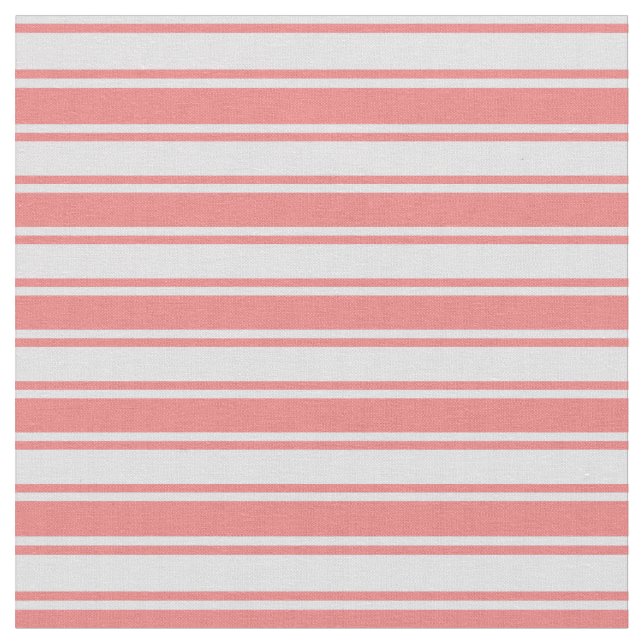 Lavender & Light Coral Coloured Lines Pattern Fabric (Close Up)